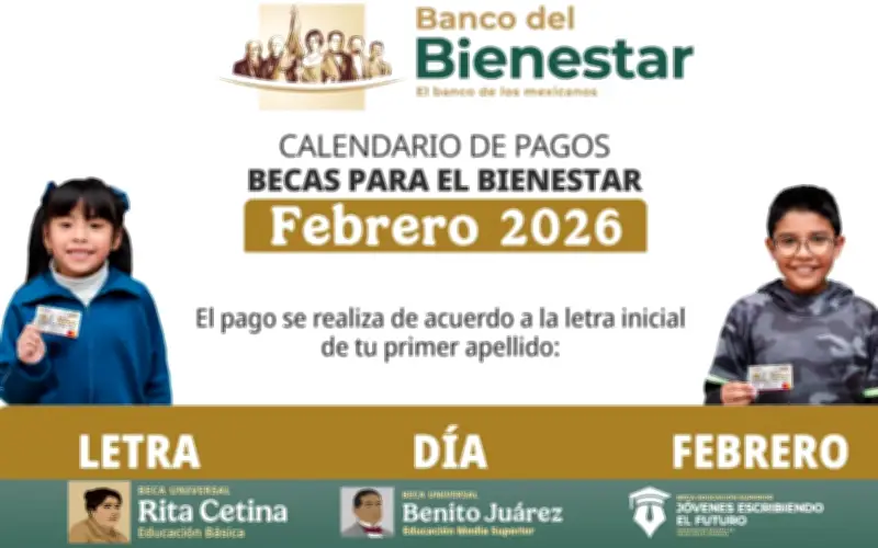 Calendario de Pagos Febrero 2026: Becas Bienestar Inician Dispersión Bimestral