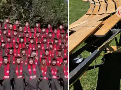 Colapso de gradas en graduación de la Ibero: 33 estudiantes atendidos, 3 hospitalizados