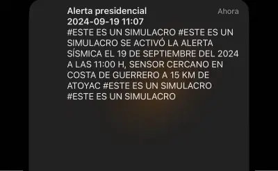 CRT modifica alertas presidenciales en celulares por mensajes de Protección Civil