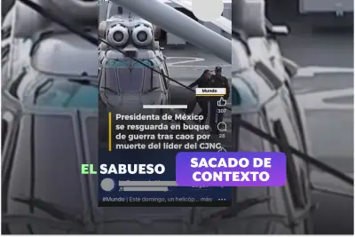Desmienten falso video que afirma que Sheinbaum se resguardó en buque tras muerte de 'El Mencho'