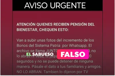 Desmienten que imágenes 'Juntos por el pueblo' hackeen celulares de pensionados