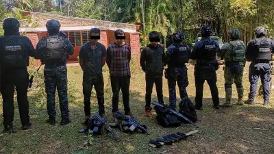 Detienen a tres presuntos narcos del Cártel Chiapas-Guatemala tras enfrentamiento en Ocuilapa