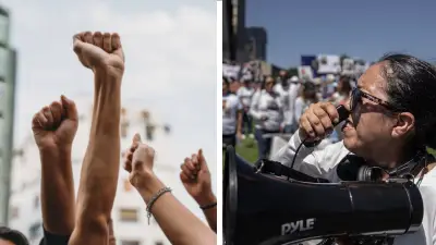 Familiares de cuatro turistas desaparecidos en Mazatlán exigen justicia en protesta en CDMX