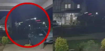 Impactante accidente en Oregón: auto vuela 30 metros y se incrusta en una casa