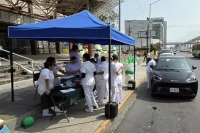 Implementan vacunación contra sarampión en modalidad drive-thru en Constitución