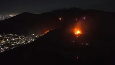 Incendio forestal de gran magnitud en Sierra de Guadalupe moviliza a brigadas en Tlalnepantla