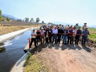 Inversión de 9.6 millones en canales de riego beneficia a 3,200 productores en Temascalcingo
