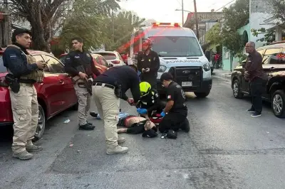 Joven recibe disparo durante pelea en la vía pública en Nuevo León