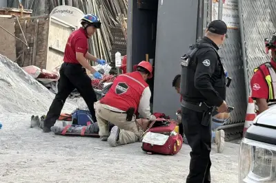 Obrero hiere a compañero durante riña en obra de construcción en Monterrey