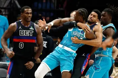 Pistons detienen a Hornets en partido marcado por peleas y expulsiones