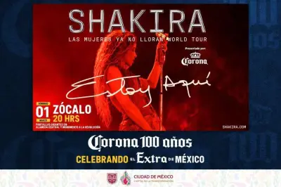Shakira Conquista el Zócalo en Concierto Histórico por Centenario de Corona