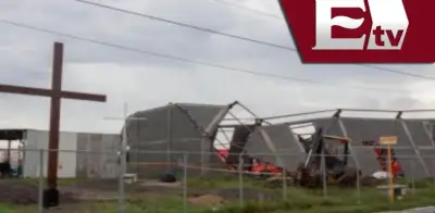 Velan a niño víctima del derrumbe de iglesia en Nuevo León; tragedia deja 24 lesionados