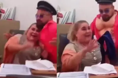 Video viral muestra a regidora de San Luis Potosí celebrando cumpleaños con stripper en oficina municipal