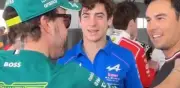 Checo Pérez elogia a Fernando Alonso en emotivo reencuentro en la Fórmula 1