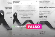Comunicado oficial sobre muerte de 'El Mencho' es falso y circula en redes sociales