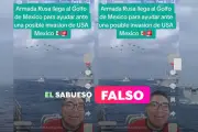 Desmienten video viral falso sobre supuesta llegada de armada rusa al Golfo de México