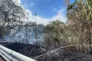 Detienen a responsables de provocar incendio en el Río Santa Catarina en Nuevo León
