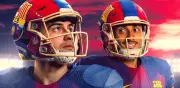 El FC Barcelona se une a la fiebre del Super Bowl con jugadores vestidos de futbol americano