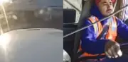 Impactante video desde cabina capta brutal choque de tráiler en Irapuato