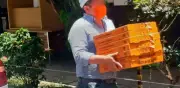 Little Caesars dona 100 pizzas a policías de Tlalpan en reconocimiento a su labor durante la pandemia