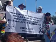 Mineros de Chihuahua marchan exigiendo justicia por secuestro y muerte de compañeros en Sinaloa