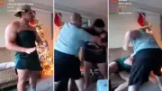 Padre golpea a streamer durante transmisión en vivo por vestirse de mujer