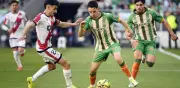 Rayo Vallecano frena la racha del Betis; Fidalgo fue titular en empate 1-1