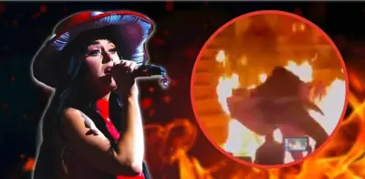 ¿Accidente o estrategia? Video viral de mujer en llamas desata debate sobre Katy Perry
