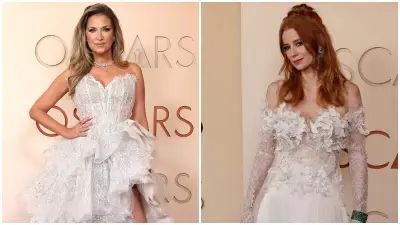 Alfombra Roja Oscar 2026: Nikki Novak y Odessa Rae Brillan en Vestidos Blancos
