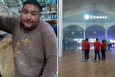 Cliente logra controlar incendio en cine de plaza comercial en Nuevo León