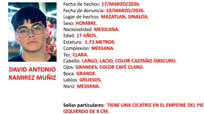 Desaparece David Antonio Ramírez, estudiante de preparatoria en Mazatlán, Sinaloa