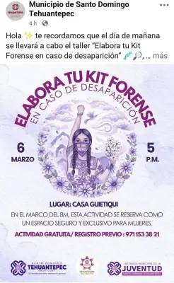 Destituyen a funcionaria por taller de kit forense en Oaxaca tras indignación