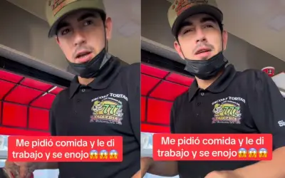 Discusión viral: Taquero ofrece comida por trabajo y hombre en situación de calle rechaza