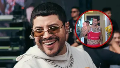 Eduin Caz sorprende con mini crop top en estudio de pilates de su esposa