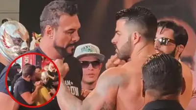 ¡Escándalo en el pesaje! El Patrón desata pelea campal y aplica llave contra staff de Chuy Almada