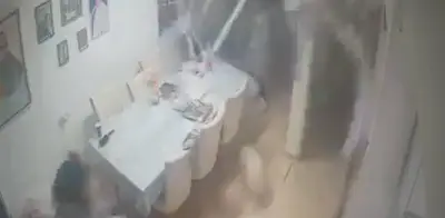 Familias israelíes captan en video el impacto directo de misiles iraníes en sus hogares