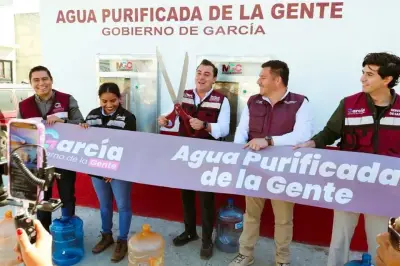 García, Nuevo León, inaugura dispensador de agua purificada gratuita para la comunidad