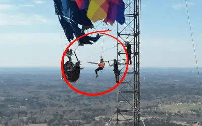 Globo aerostático impacta torre de telecomunicaciones en Texas; rescate de alta complejidad