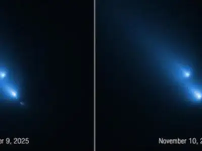 Hubble capta en tiempo real la fragmentación del cometa K1, un evento astronómico extraordinario