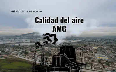 Jalisco registra mala calidad del aire en zonas del AMG este 18 de marzo