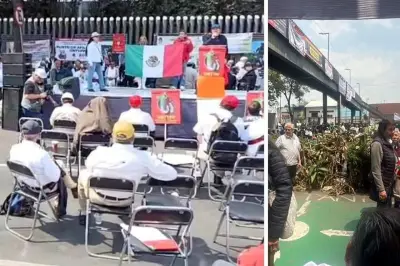 Jubilados de Pemex Bloquean Vías en CDMX Exigiendo Incremento Salarial