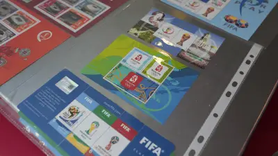 La historia de los mundiales de fútbol capturada en estampillas filatélicas