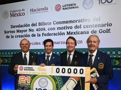 Lotería Nacional lanza billete conmemorativo por centenario de la Federación Mexicana de Golf