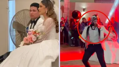 Novio usa máscara de Penta Zero Miedo en su boda y se vuelve viral en redes sociales