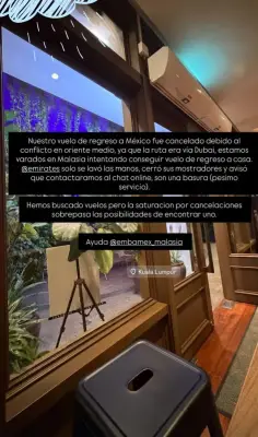 Pareja mexicana varada en Kuala Lumpur por conflicto bélico en Medio Oriente