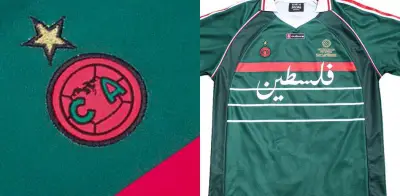 Plagian escudo del América para playera pro Palestina que supera los $900 pesos