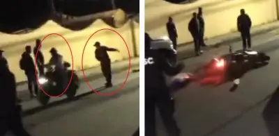 Policía de la CDMX derriba a motociclista en operativo; redes sociales divididas