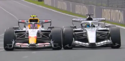 Revive la rivalidad: 'Checo' Pérez y Liam Lawson chocan en el GP de Australia