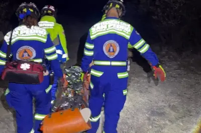 Sufre fractura al caer caminando por una vereda en zona rural de Nuevo León
