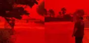 Ciclón Narelle tiñe el cielo de Australia de rojo apocalíptico con tormenta de polvo